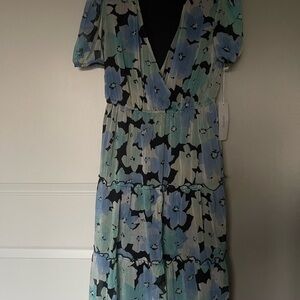 Mimi Chica Blue Floral Midi Dress